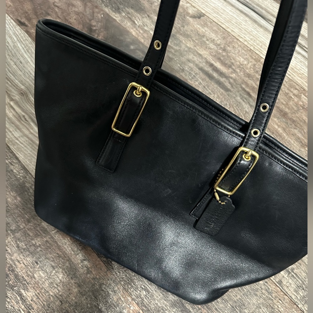 COACH Legacy Black Leather Shoulder Bag
